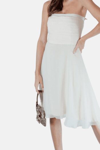 Alternative view of Vestido Branco Tomara que caia Chocolate