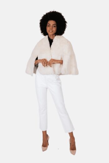 Estola pele Branco Pip Kim