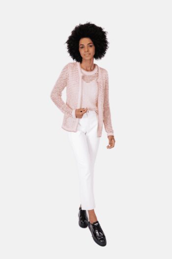Twin Set Feminino Carol Bassi Colete + Casaqueto Rosa Claro