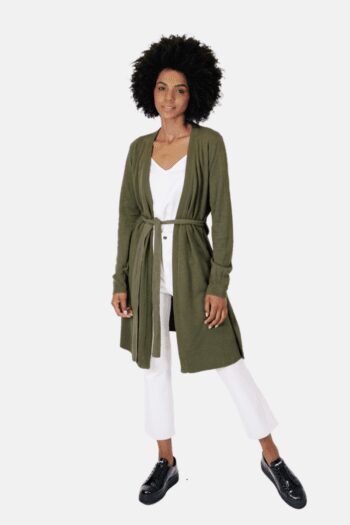 Maxi Cardigan Feminino Le Lis Blanc Verde