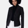 Blazer Feminino Armani Jeans Marrom Pespontado - Imagem 3