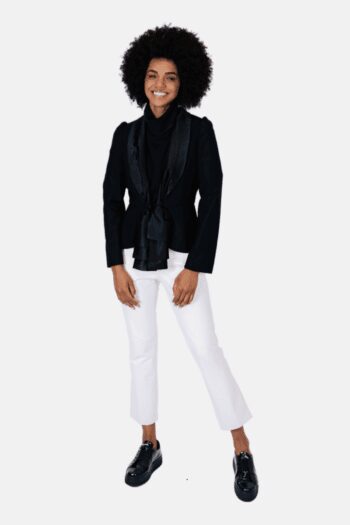 Blazer Feminino Marc Jacobs Preto com Detalhe no Fechamento M