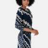 Vestido Kay Unger Tule Branco Preto e Azul - Imagem 5