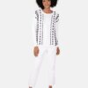 Blusa Primart Fio Branca e Preta