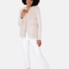 Colete Zara Girls Off- White Pelos