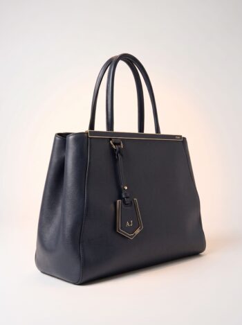 BOLSA FENDI 2JOURS AZUL-MARINHO ESTRUTURADA