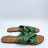 Chinelo Arezzo Verde em Couro Trançado - Imagem 3