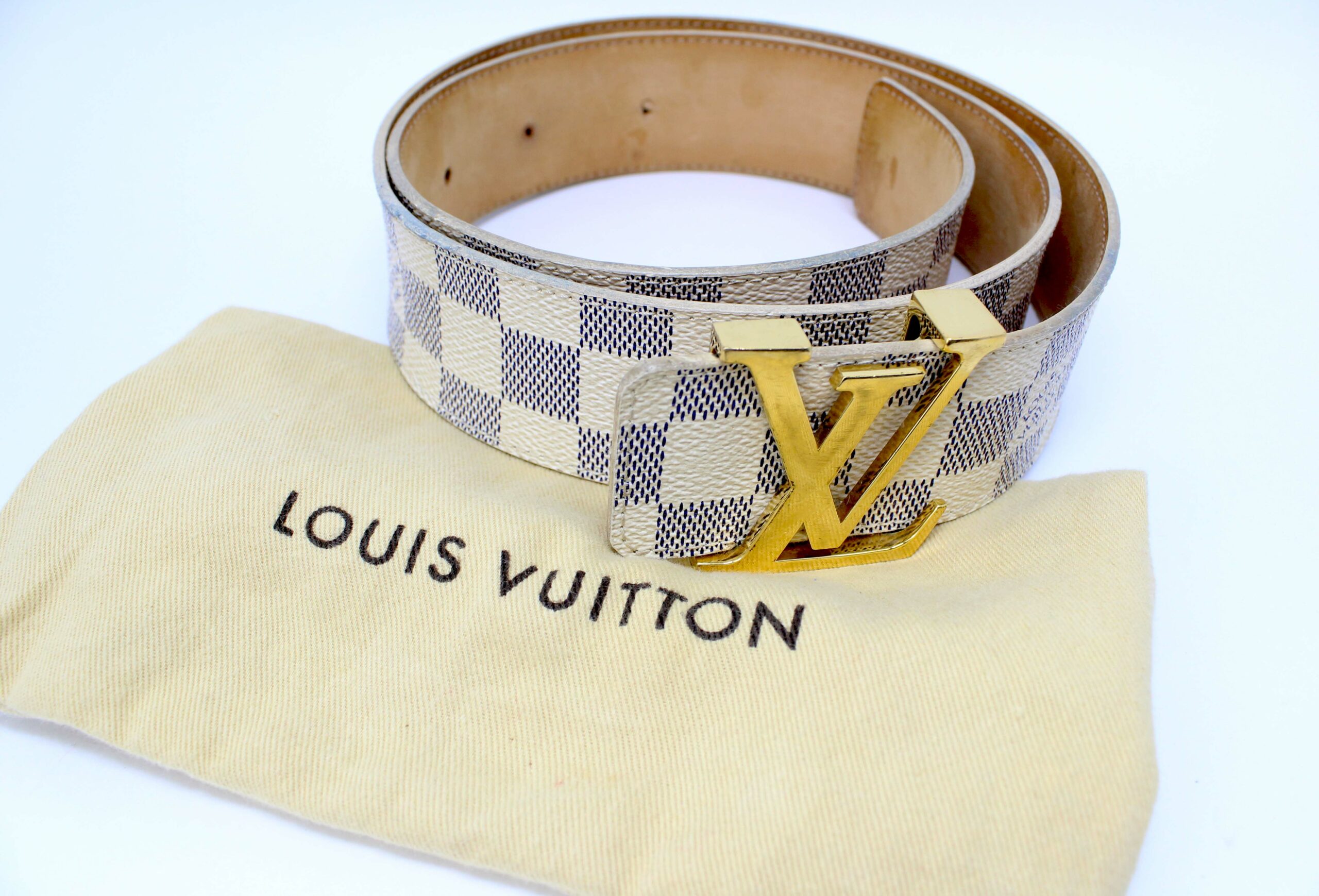 Cinto Azul Couro Louis Vuitton