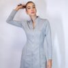 Jaleco My Coat Cinza com Zíper
