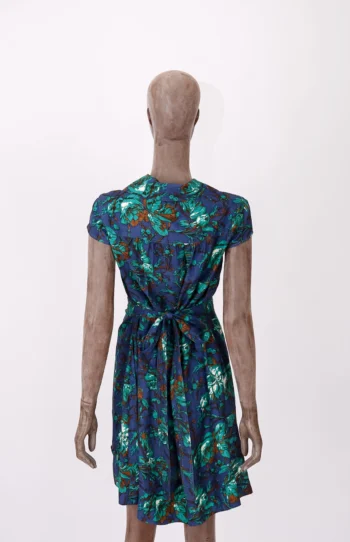 Alternative view of Vestido de Seda Cori Azul Estampado 38