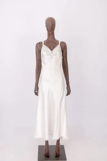 Vestido de Cetim Oscar de la Renta Pink Label Branco 38