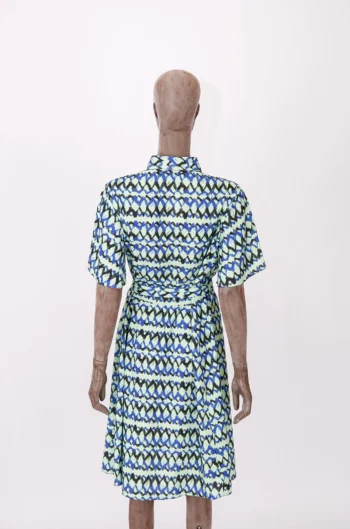 Alternative view of Vestido Mary Zaide Verde Estampado Azul 40