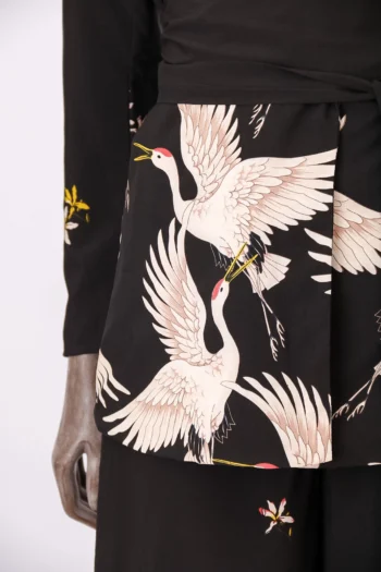 Alternative view of Conjunto BBWM Kimono + Calça Garças Preto M