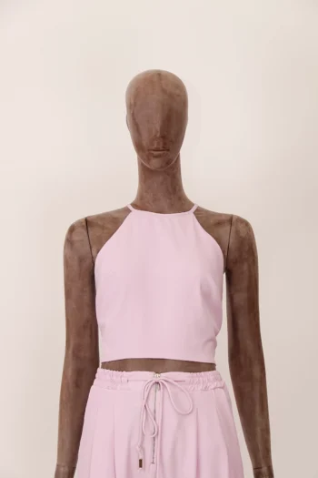 Alternative view of Conjunto Carlota Costa Cropped + Calça Rosa P