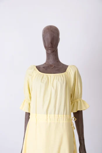 Alternative view of Vestido Sobella Manga Bufante Camadas Amarelo