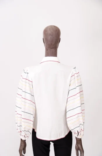 Alternative view of Camisa Marie Mercié Bordado Colorido Branca P