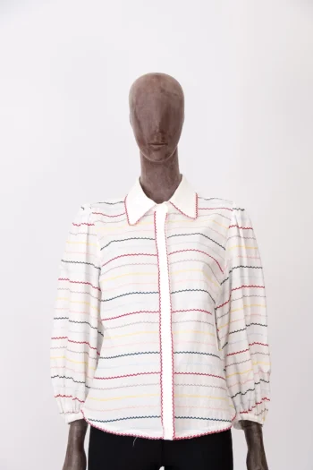 Camisa Marie Mercié Bordado Colorido Branca P