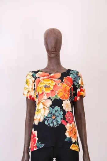 Blusa Farm Azul Escura Estampada