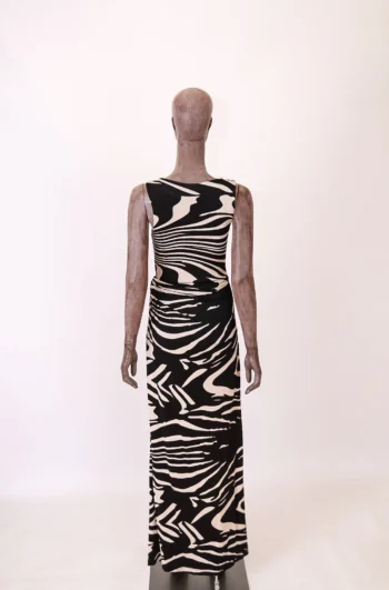 Alternative view of Vestido Le Lis Blanc Deux Longo em Malha Estampado P&B