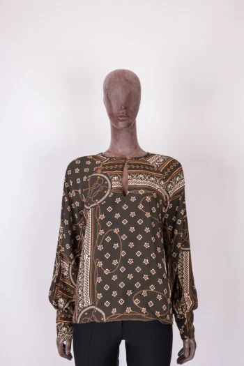 Blusa Lez a Lez Manga Longa Estampa Estrelas Verde Musgo M