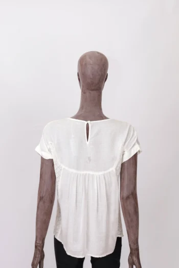 Alternative view of Blusa Sfera Boho Branca Com Bordados Caramelo P