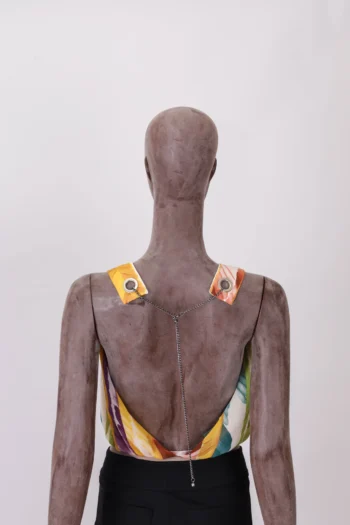 Alternative view of Body Luciane Prado Decotado Estampa Colorida P