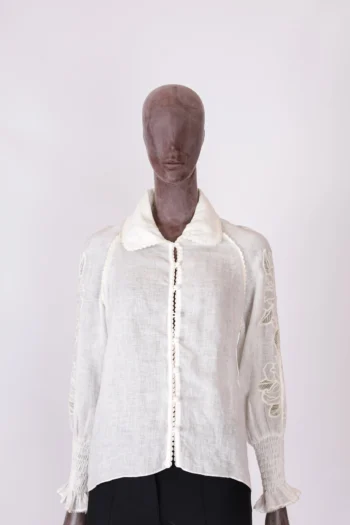 Camisa Sophie Andrea Bogosian 100% Linho  Off White P