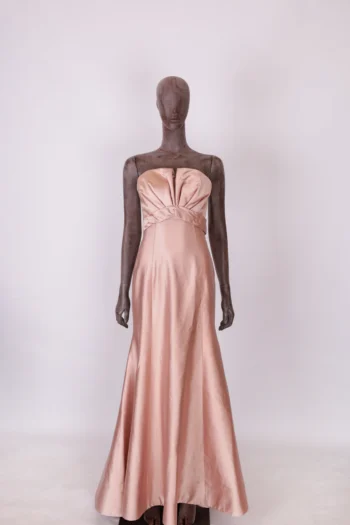 Vestido Sandro Barros Sem Alças Babados Rose P