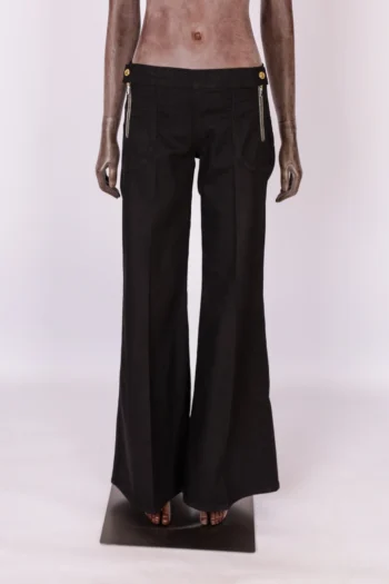 Calça Flare 7 For All ManKind Preta 28