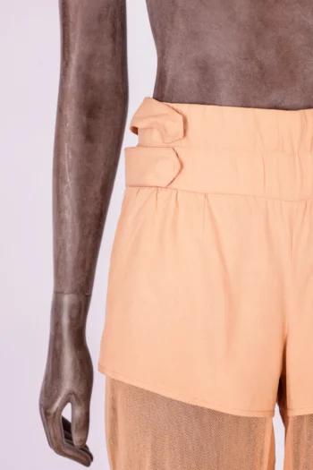 Alternative view of Calça Paula Raia Laranja com Detalhe Transparente 40