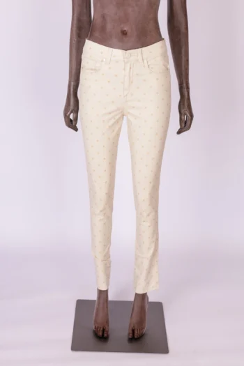 Calça Us Polo Assn Estampa Poá Bege e Rose 38