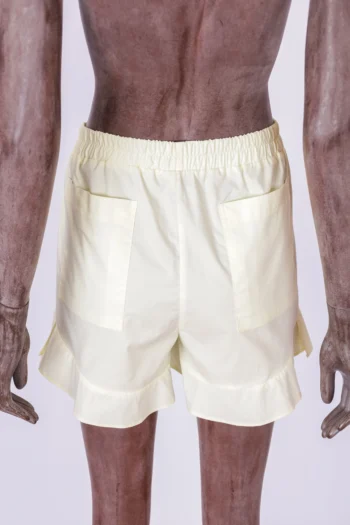 Alternative view of Shorts Susan Loeff Tricoline com Babados Amarela G