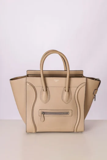 Bolsa Celine Mini Luggage Tote Cinza
