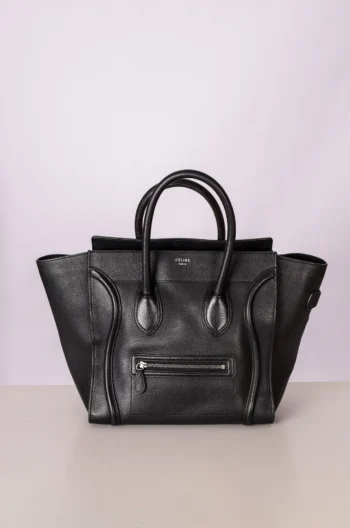 Bolsa Celine Mini Luggage Tote Preta