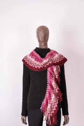 Cachecol Missoni Estampa Chevron Rosa