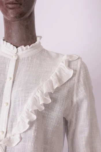 Alternative view of Camisa Missinclof Algodão Texturizado Branco P