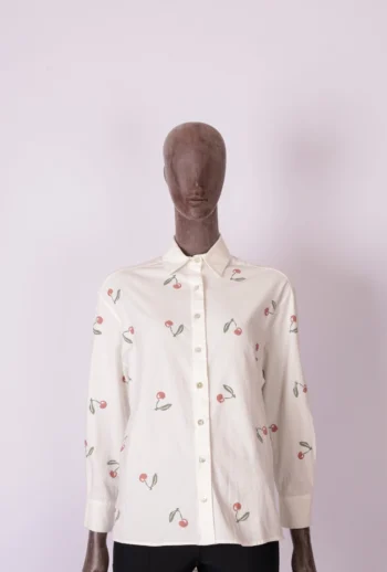 Camisa Utopiar Cerejas Off- White P