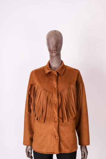 Casaco Authoria Faux Suede Caramelo M