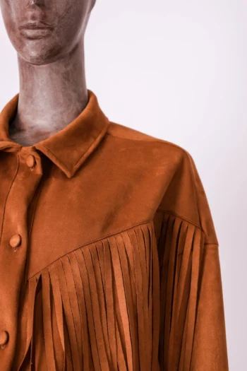 Alternative view of Casaco Authoria Faux Suede Caramelo M