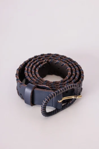 Cinto Lez a Lez Azul marinho e Terracota M
