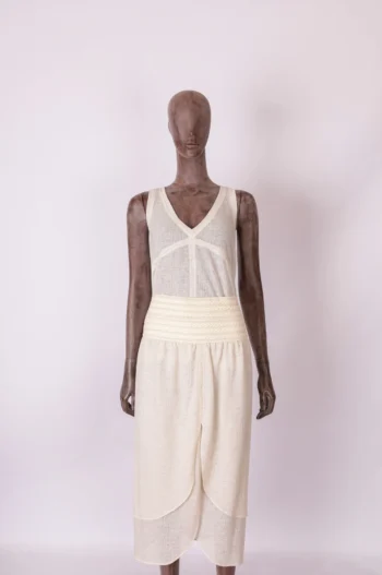 Conjunto Lili's Brand Tricot Bege Cós Texturizado P