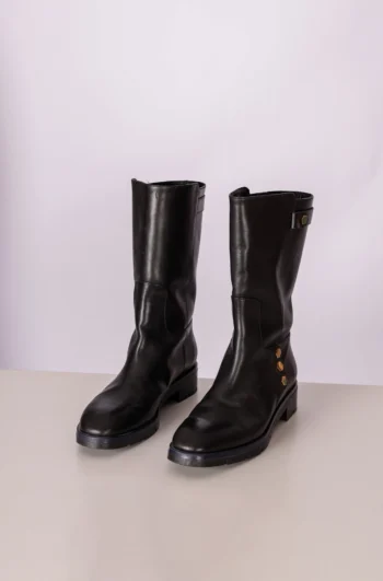 Coturno Tod's Salto Tratorado Preto 37BR