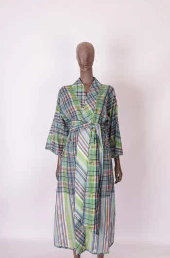 Kimono Alongado Cris Barros Xadrez Azul U