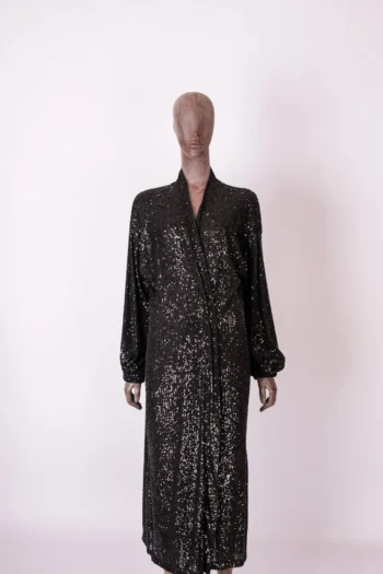 Kimono Warung Paetê Longo Preto