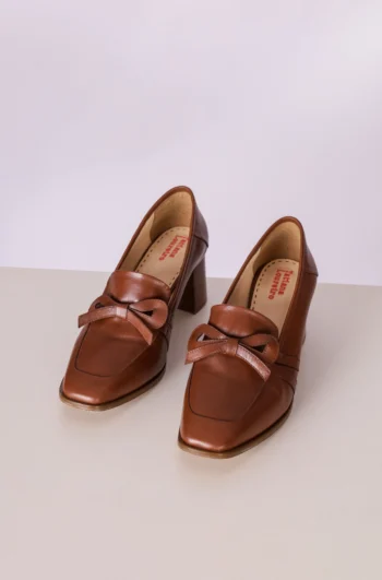 Scarpin Tatiana Loureiro Marrom Salto Bloco 38