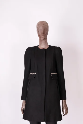 Sobretudo Zara Woman em Lã Preto PP