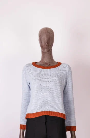 Sueter Missinclof Azul com Detalhe Terracota P