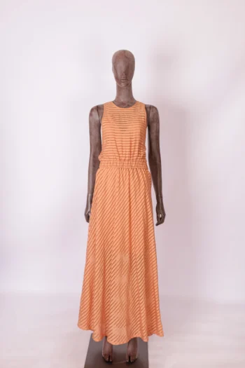 Vestido A.Niemeyer Listrado Laranja 36
