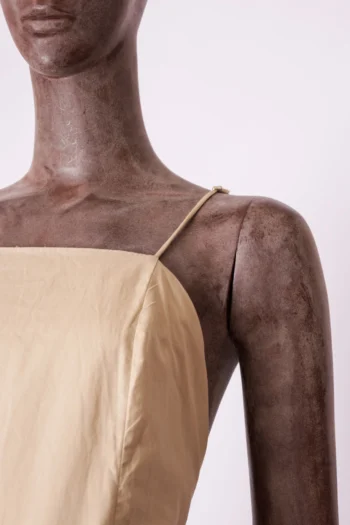 Alternative view of Vestido Animale Midi Amplo Camadas Marrom Claro 38