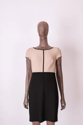 Vestido Ann Taylor Petite Tubinho Marrom e Preto P